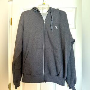 Champion Men’s Full Zip Gray Hoodie Size M